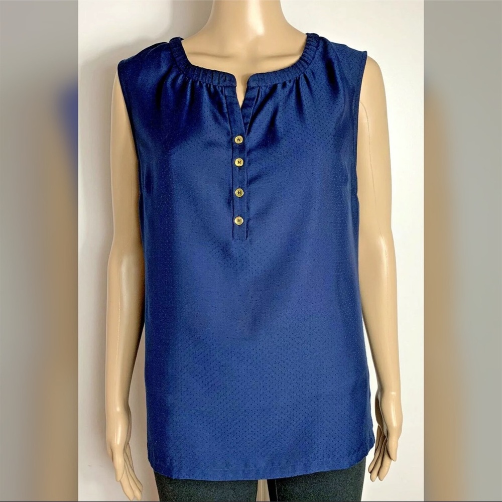 JONES NEW YORK Collection 6 Blue Sleeveless Top